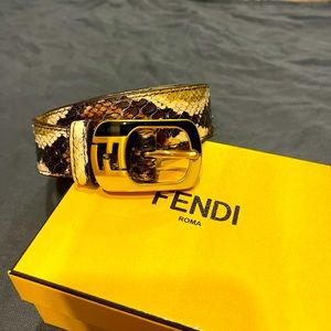 Fendi python belt